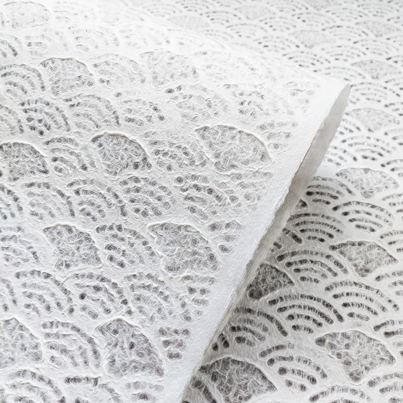 Handmade Lace Kozo Paper (Fan)