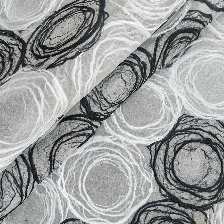 Kozo Studio rose design handmade paper made with circular pulp on mulberry paper, offering a stylish and versatile material for crafts.