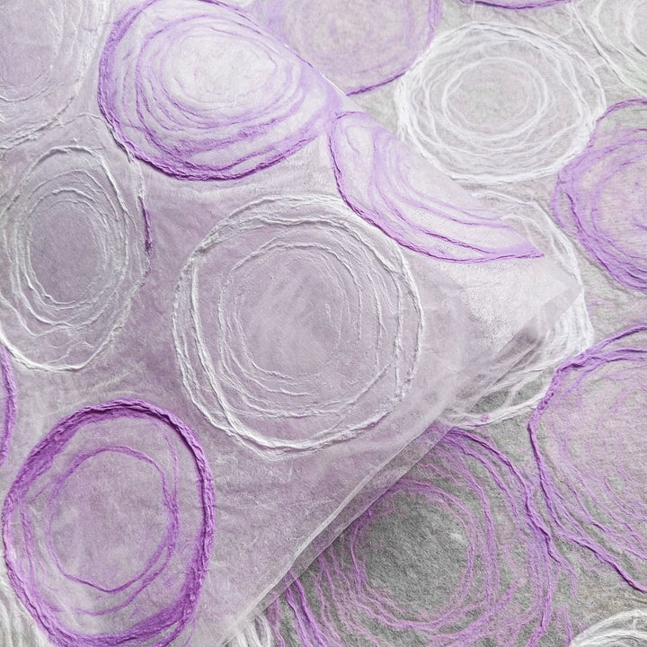 Kozo Studio rose handmade paper created on thin mulberry sheets with decorative pulp designs, perfect for window decor, lanterns, and elegant crafts.