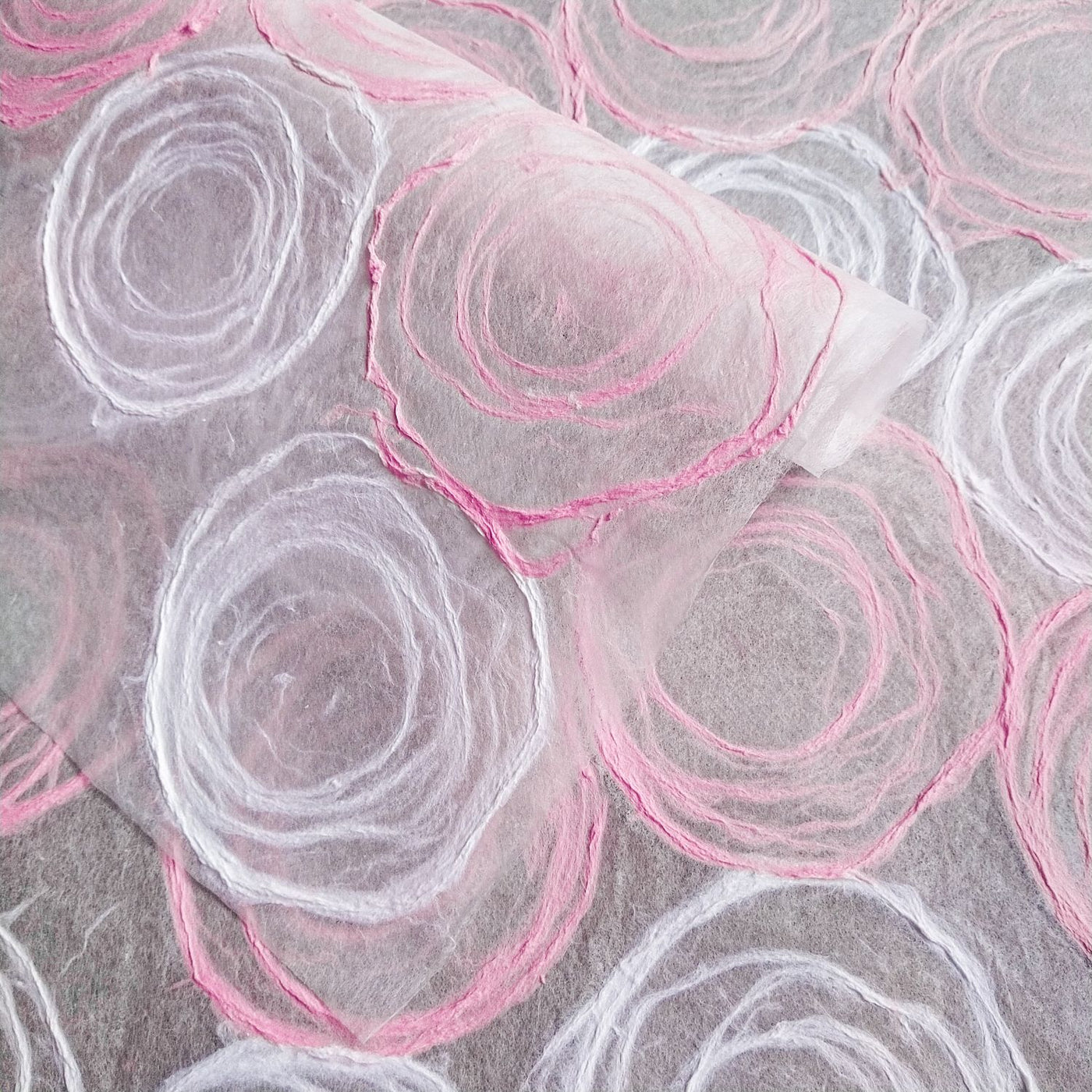 Handmade Rose Kozo Paper (Pink and White)