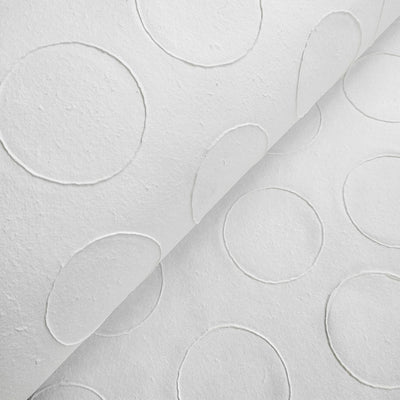 Handmade Circle Marking Kozo Mulberry Paper (White)