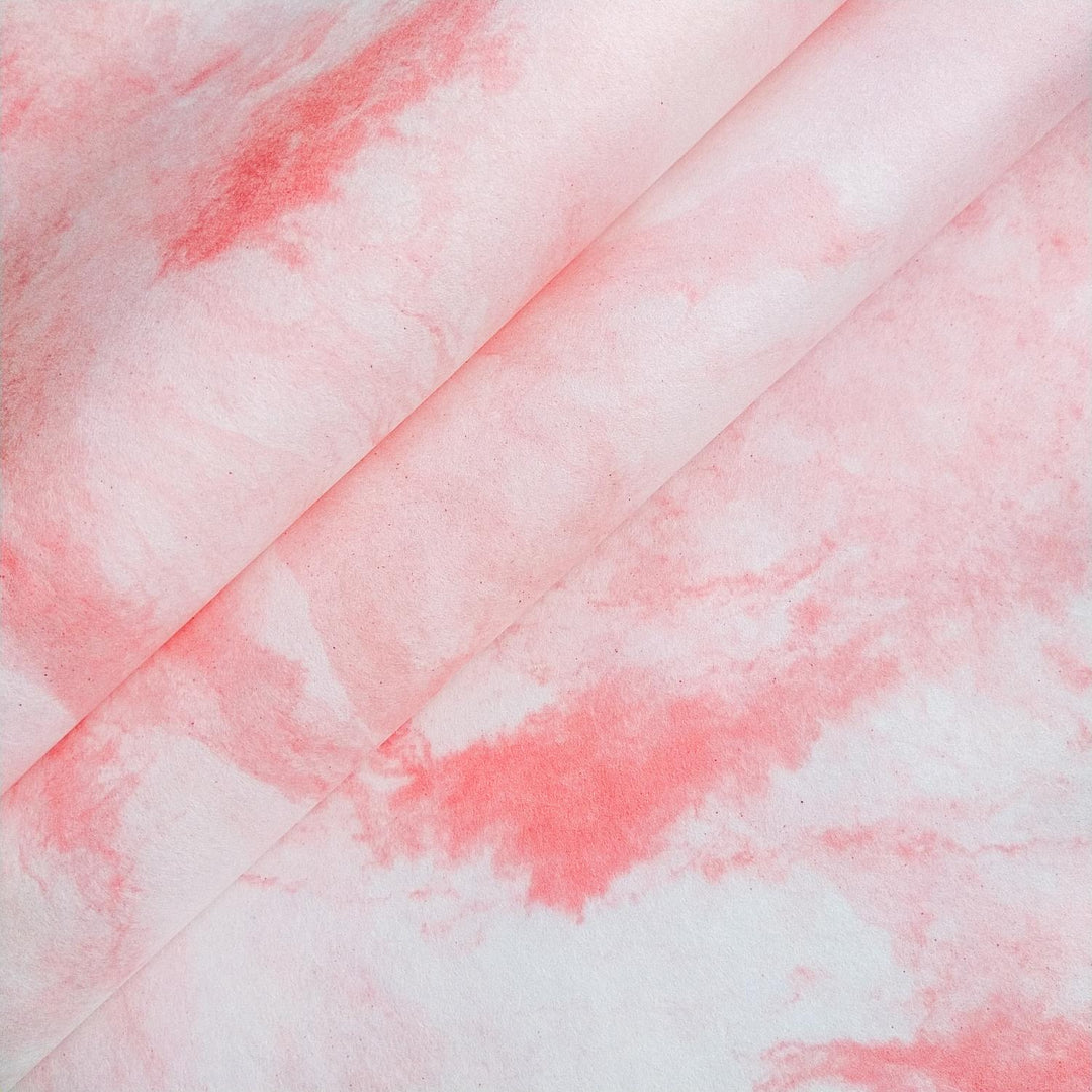 Detailed view of Kozo Studio's handmade mulberry paper featuring Sky Kozo Paper Design 3 with soft, wave-like textures.