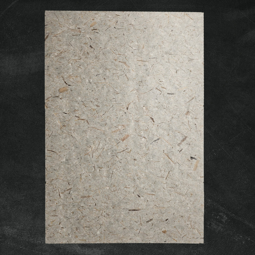 Detailed image of semi-translucent Banana Kozo paper made from mulberry fiber at Kozo Studio, perfect for bookbinding or artistic decoration.