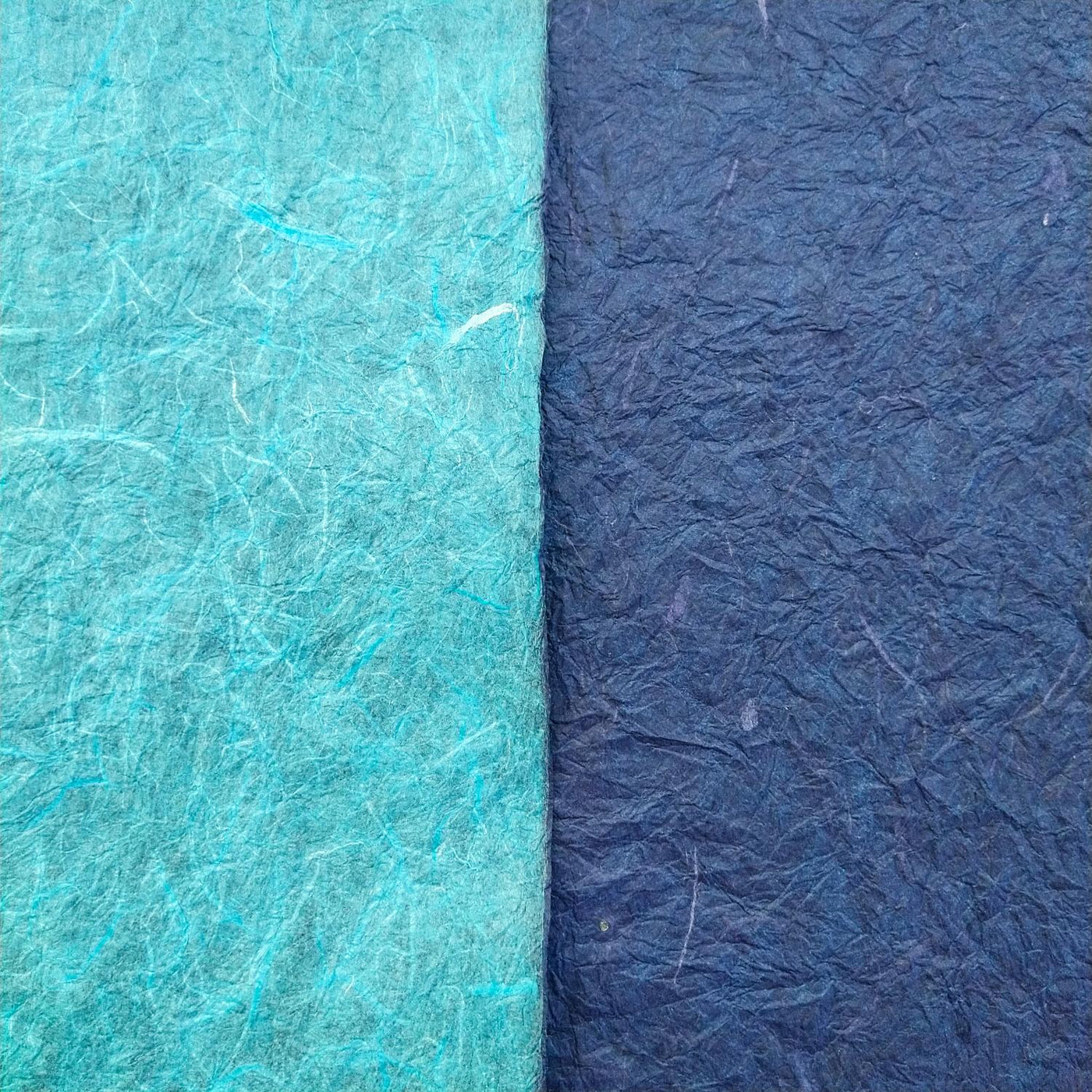 Double-sided Momigami Mulberry Paper (Blue and Light Blue)