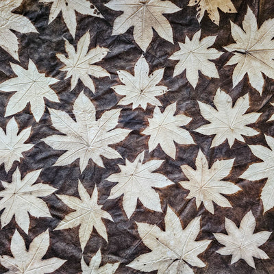 EcoPrint Castor Bean Leaf Mulberry Paper (Dark Brown)