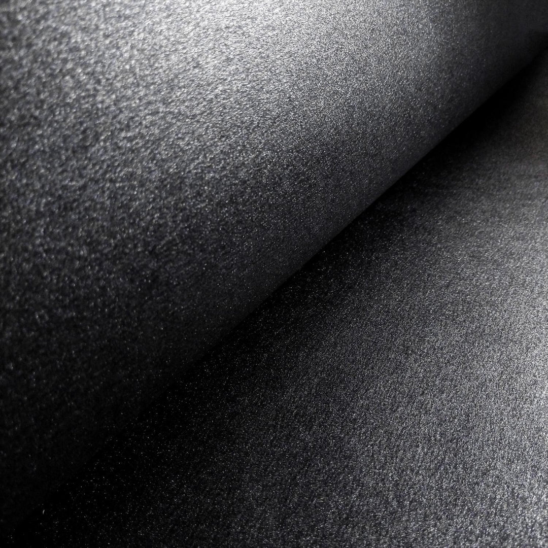 Elegant handmade paper from Kozo Studio in black, made from kozo fiber with a glossy metallic finish that subtly sparkles, perfect for fine art and design projects.