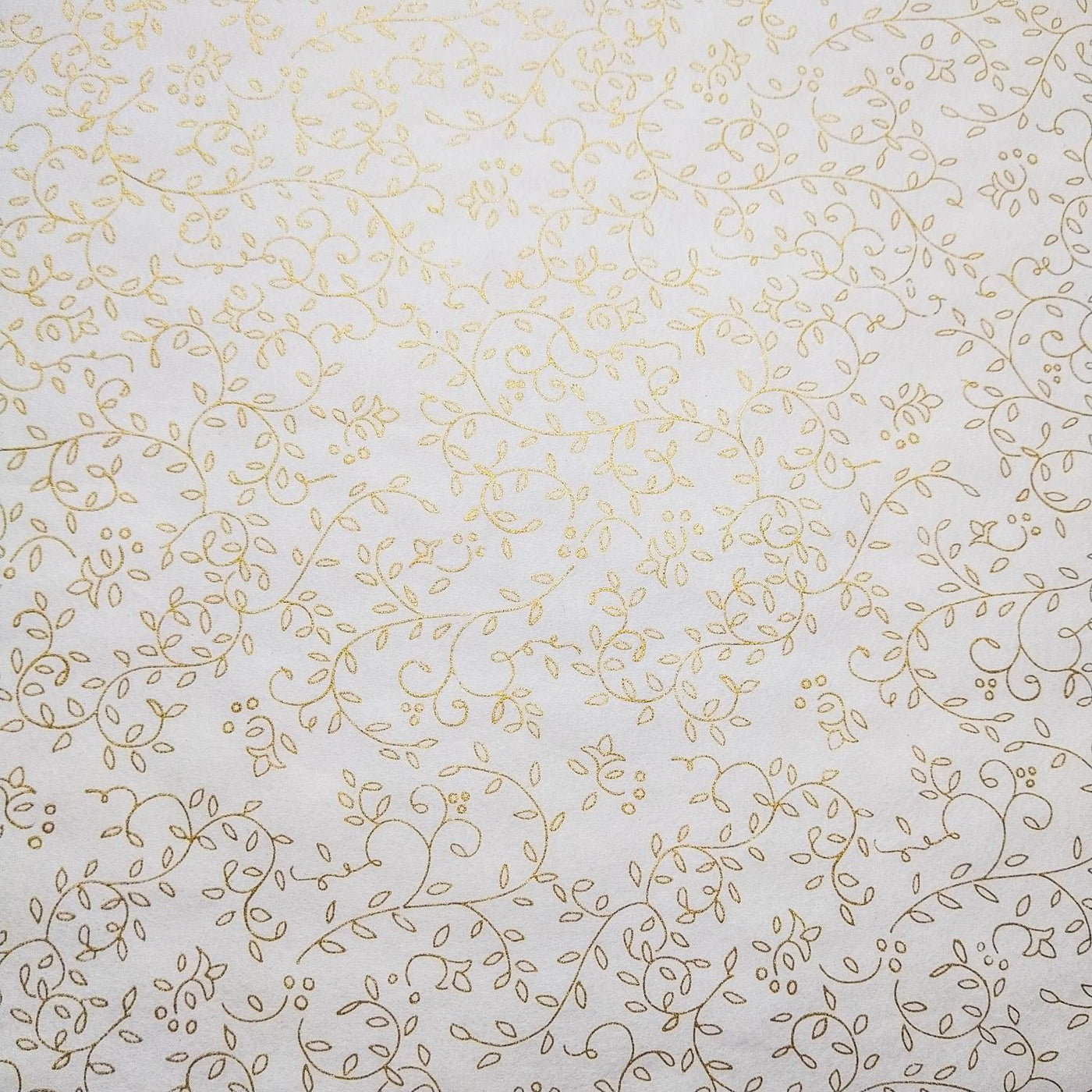 Grapevine Screen-printed Kozo Mulberry Paper White