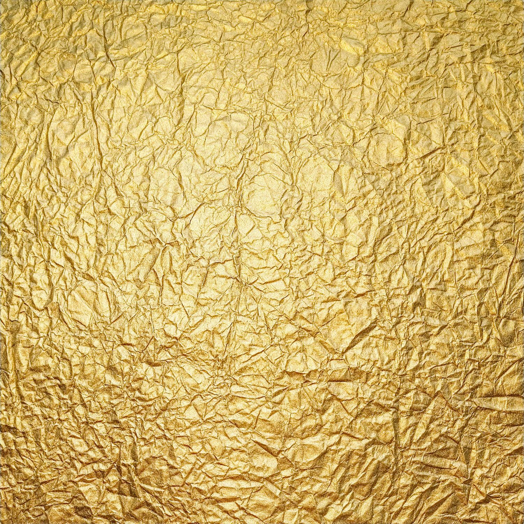 Shiny and matte dual-texture gold mulberry paper from Kozo Studio, perfect for adding shimmer to handmade paper crafts.