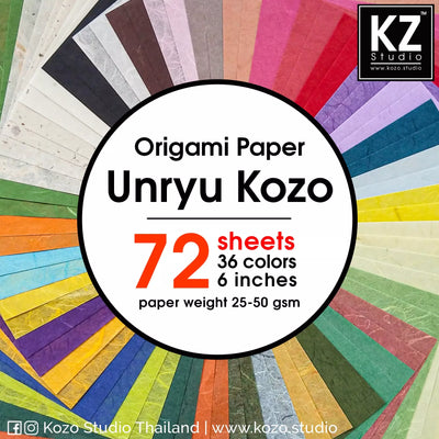 Origami Unryu Kozo Paper Pack (6x6 in., 72 sheets)