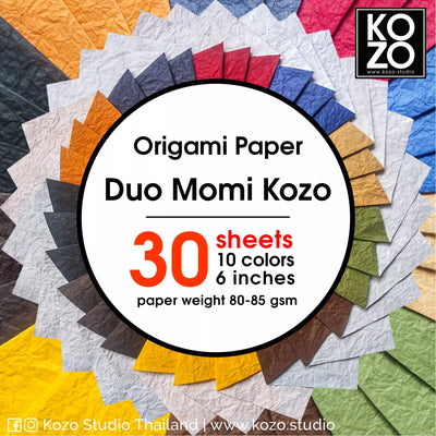 Origami Duo Momi Kozo Washi Paper (6x6 in., 30 sheets)