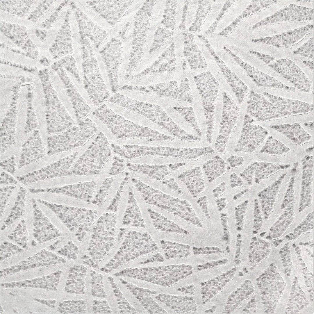 The Handmade Lace Kozo Paper (Bamboo) by Kozo Studio features a textured white surface of mulberry paper, with an bamboo pattern.