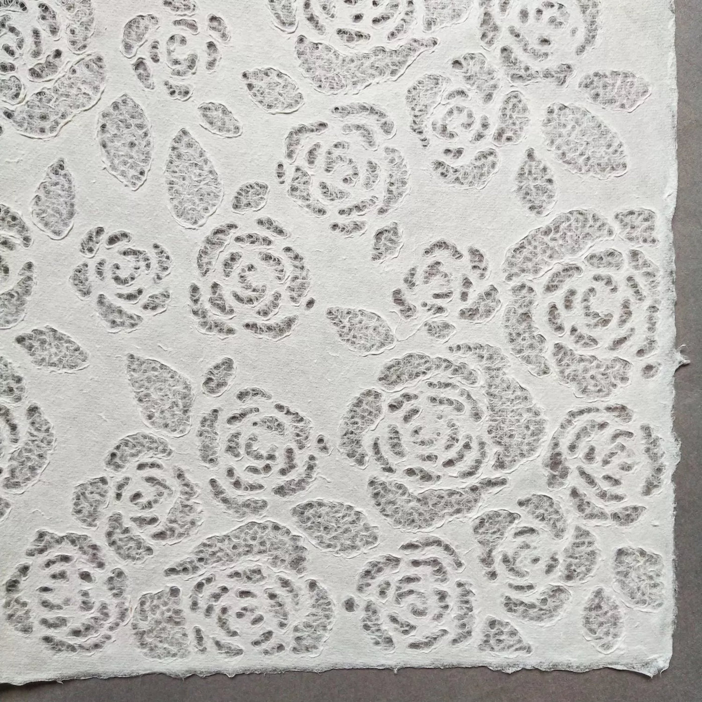 Handmade Lace Kozo Paper (Rose)