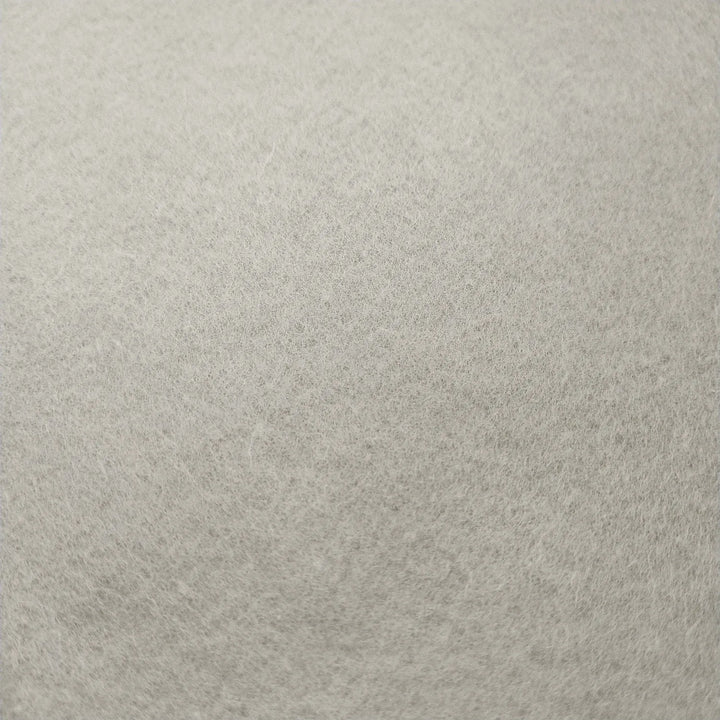 Close-up of Kozo Studio Conservator No.1 (8.5 gsm; 15 sheets/pack): a soft, light gray sheet with a fuzzy, textured surface, resembling felt or handmade washi paper crafted from kozo pulp.