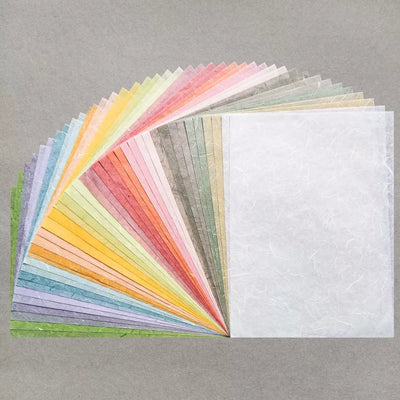 Assorted A4 Pastel Unryu Kozo Paper Set 40 Sheets
