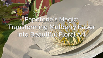 La magia de Papeterie: transformar papeles de morera en hermosas flores