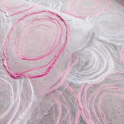 Papel Rose Kozo hecho a mano (rosa y blanco)