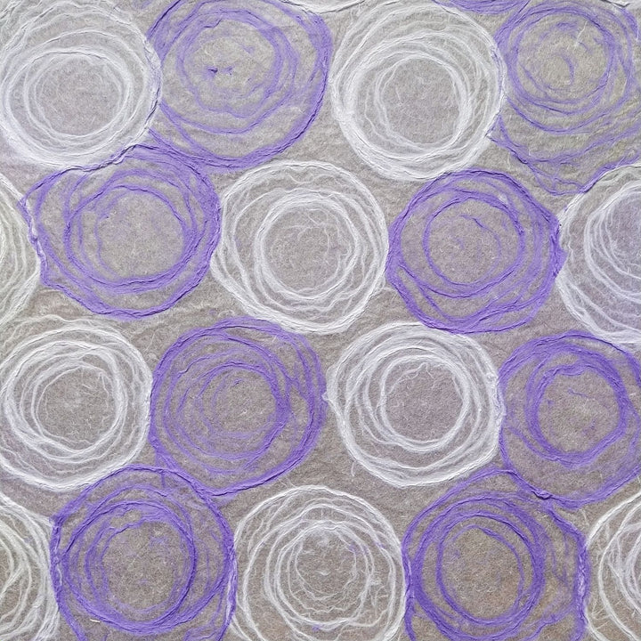 Handmade Rose Kozo Paper (Purple and White) | Mulberry Paper