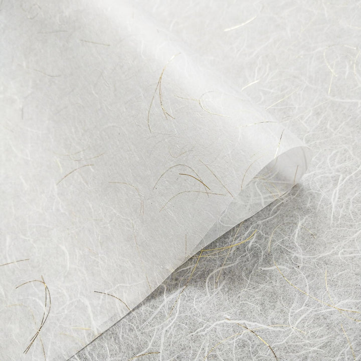 Golden Tinsel Unryu Mulberry Kozo Paper (White)