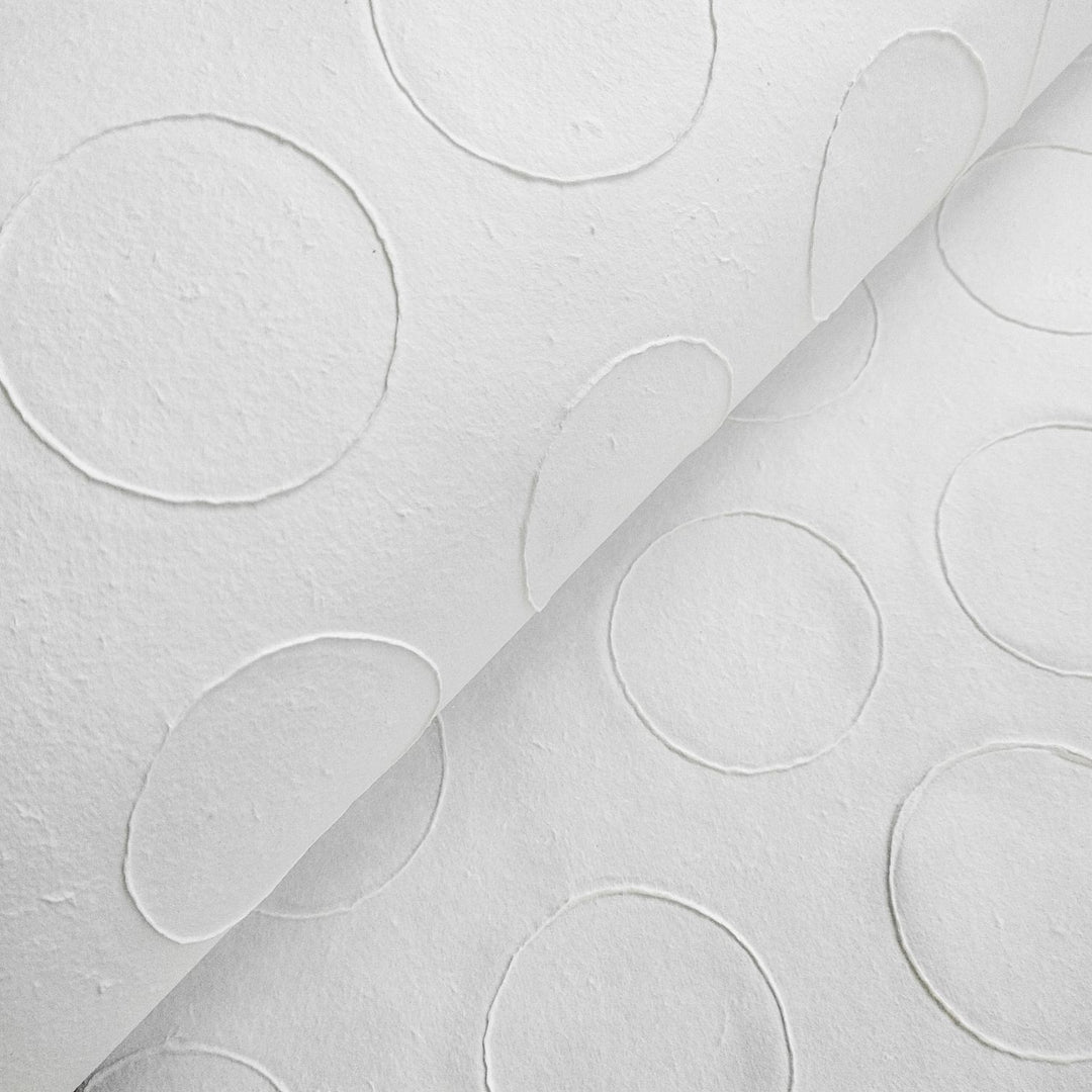 Handmade Circle Marking Kozo Mulberry Paper (White)