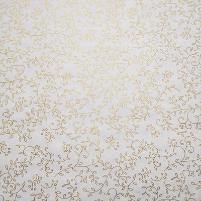 Grapevine Screen-printed Kozo Mulberry Paper White