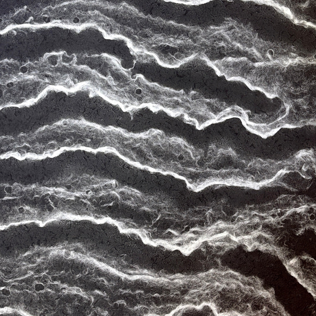 Ocean Script Handmade Kozo Paper (Black)