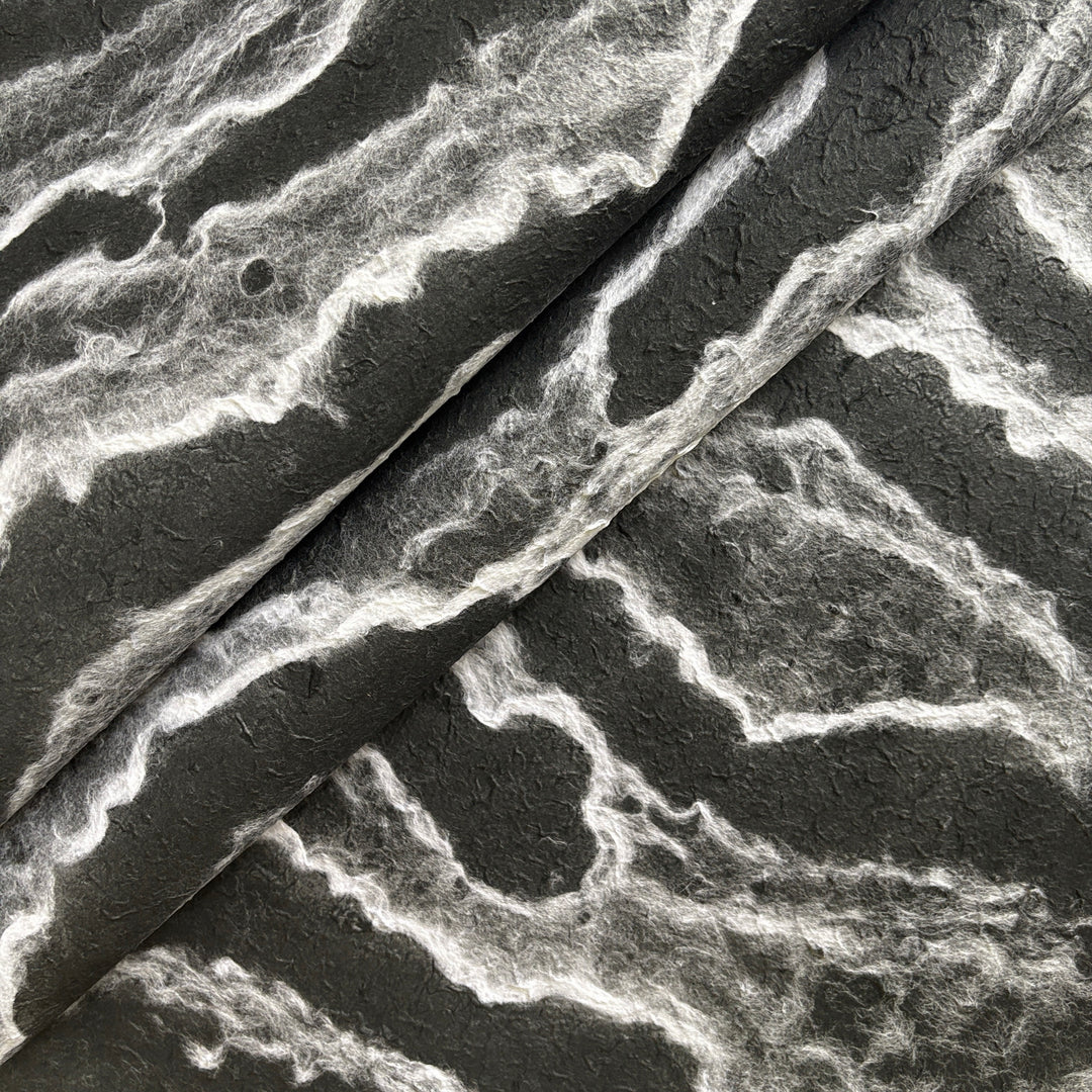 Ocean Script Handmade Kozo Paper (Black)