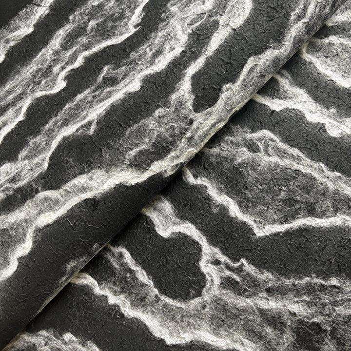 Ocean Script Handmade Kozo Paper (Black)