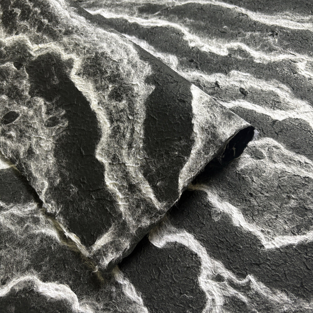 Ocean Script Handmade Kozo Paper (Black)