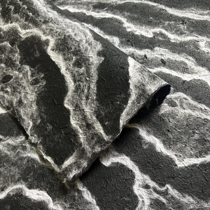 Ocean Script Handmade Kozo Paper (Black)