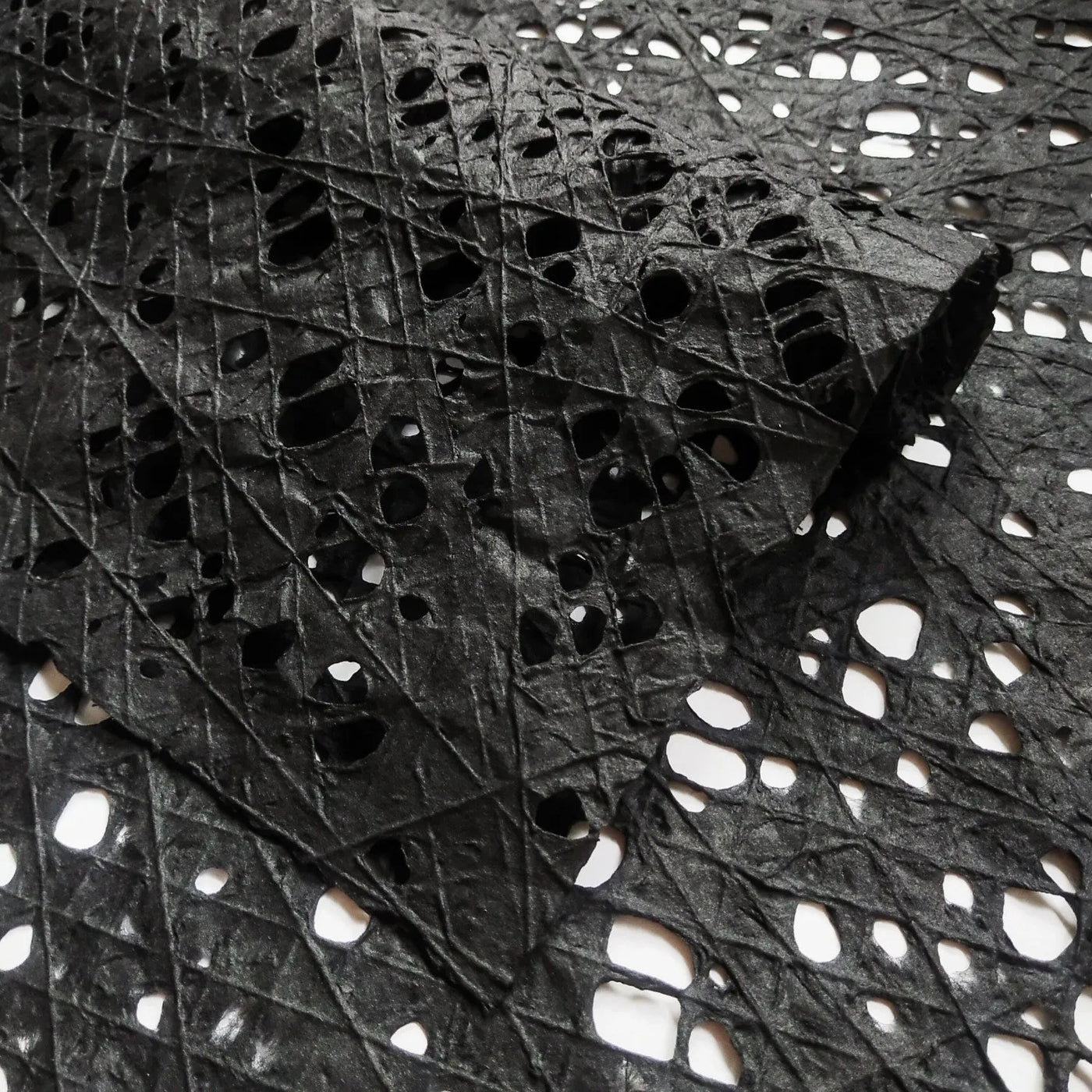 Handmade Fishnet Kozo Paper (Black) | Mulberry Paper by Kozo Studio