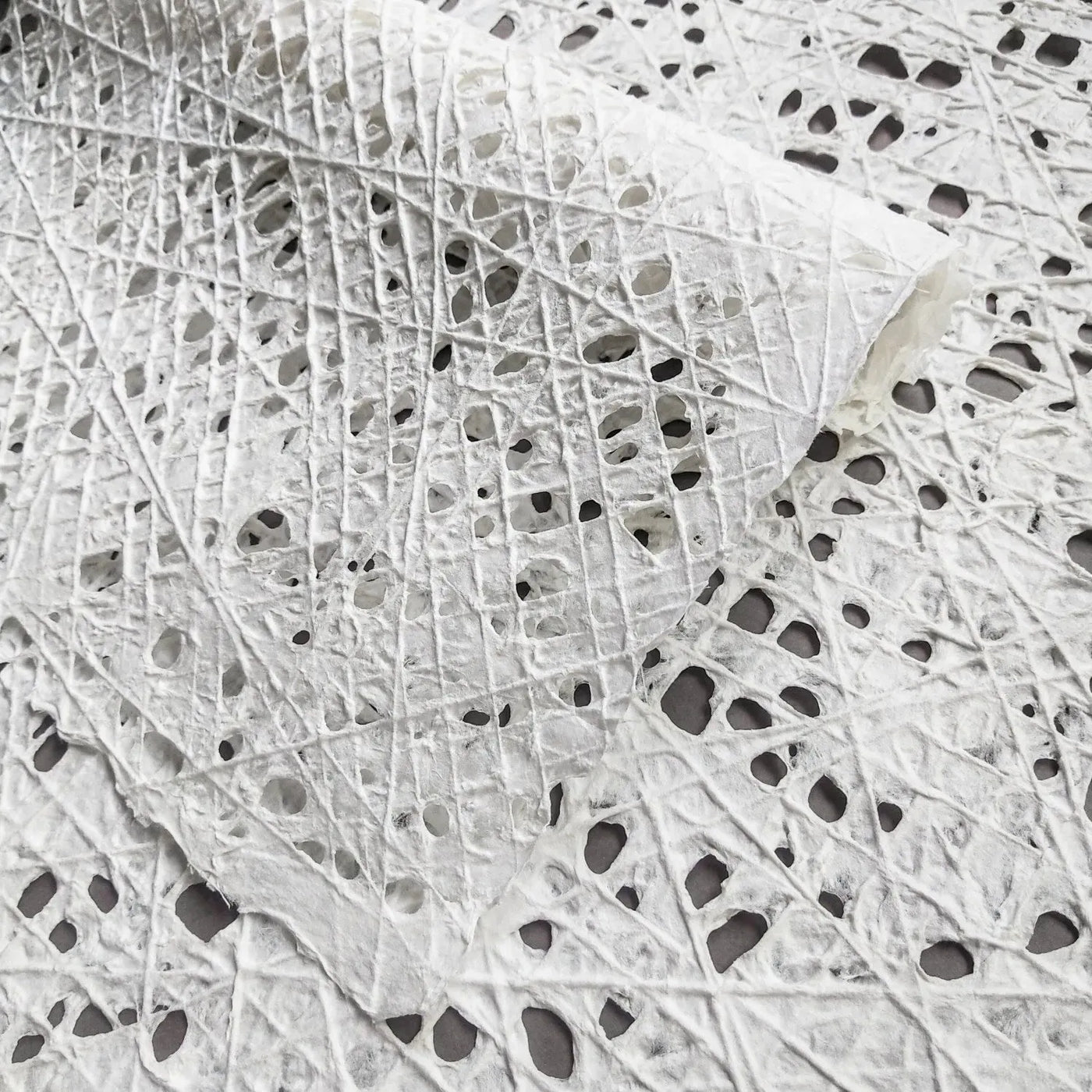 Handmade Fishnet Kozo Paper (White) | Mulberry Paper by Kozo Studio