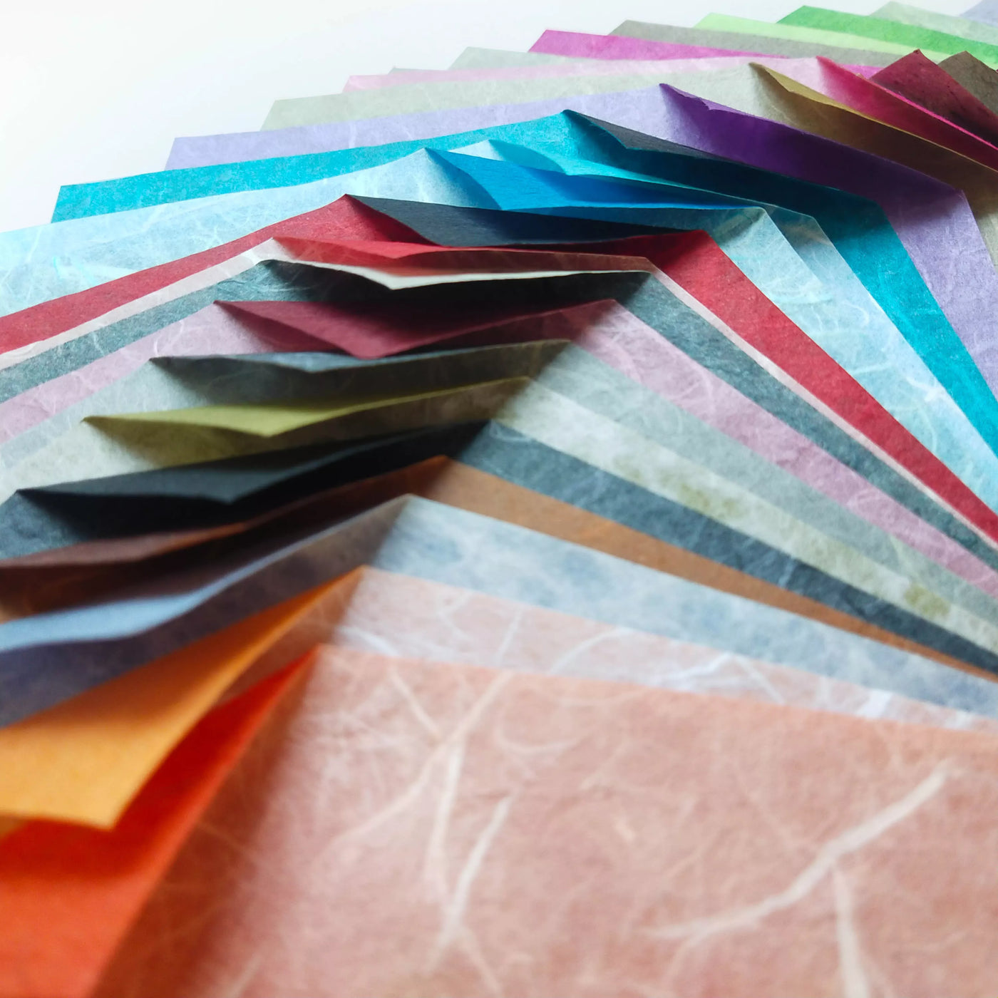  50 Mulberry Paper Sheets Plain Colors Origami Design