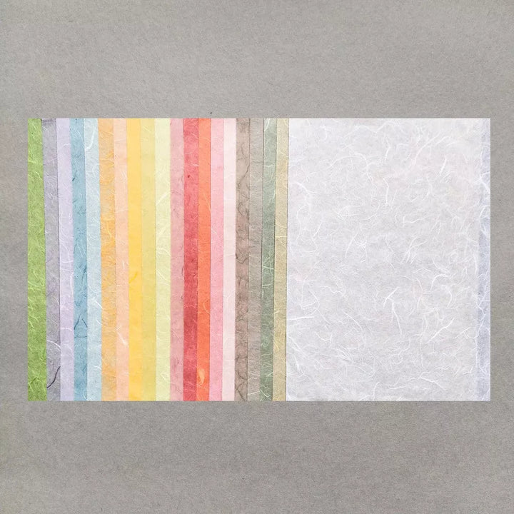 Assorted A4 Pastel Unryu Kozo Paper Set 40 Sheets